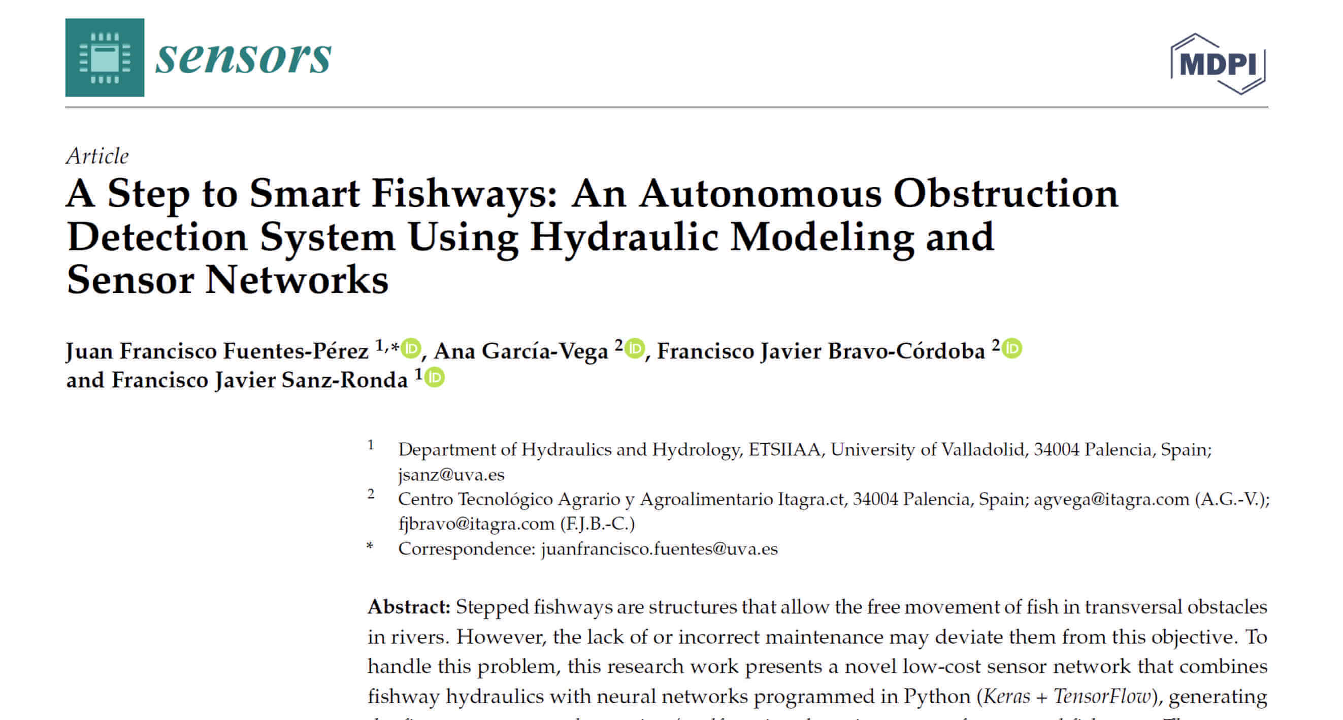 A Step to Smart Fishways paper